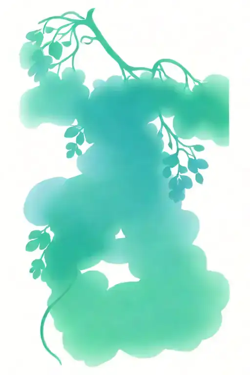 wisteria vine winding tattoo design idea