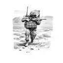 us army combat engineer  tattoo design idea
