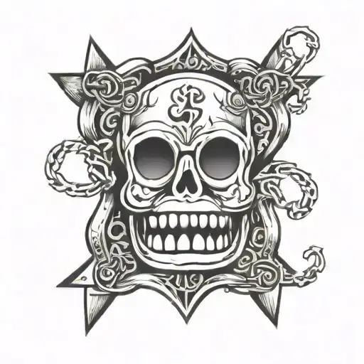 brass knuckle and cash  tattoo design idea