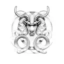 Aries and Gemini together  tattoo design idea