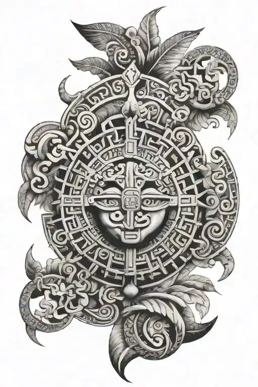 mayan calendar tattoo design idea
