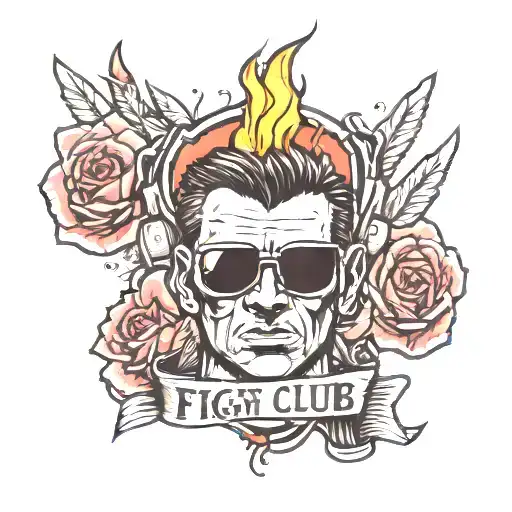 not a classic tatoo about fight club tattoo design idea