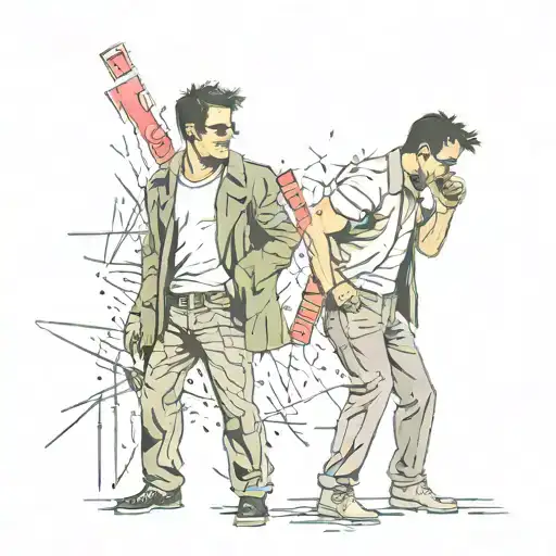 fight club tattoo design idea