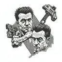 fight club tattoo design idea