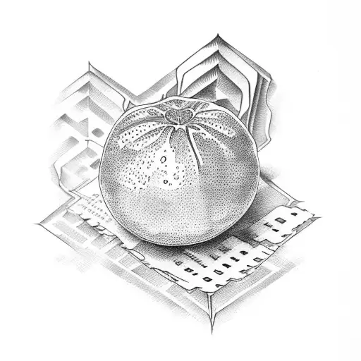 grapefruit envelope tattoo design idea