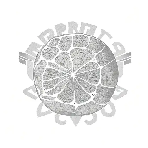 grapefruit envelope tattoo design idea