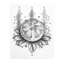 grapefruit envelope tattoo design idea