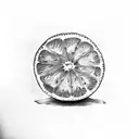 grapefruit envelope tattoo design idea