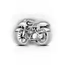 Construction tools arranged in the shape of a motorcycle tattoo design idea