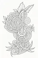 polynesian tattoo leg sketch tattoo design idea