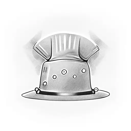 A tattoo design showcasing a chef's hat and a wrench crossed together, symbolizing the client's passion for cooking and automotive mechanics tattoo design idea