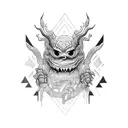 monster tattoo design idea