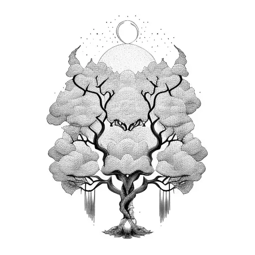 Yggdrasil (World Tree) tattoo design idea