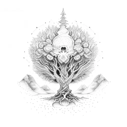 Yggdrasil (World Tree) tattoo design idea
