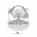 Yggdrasil (World Tree) tattoo design idea