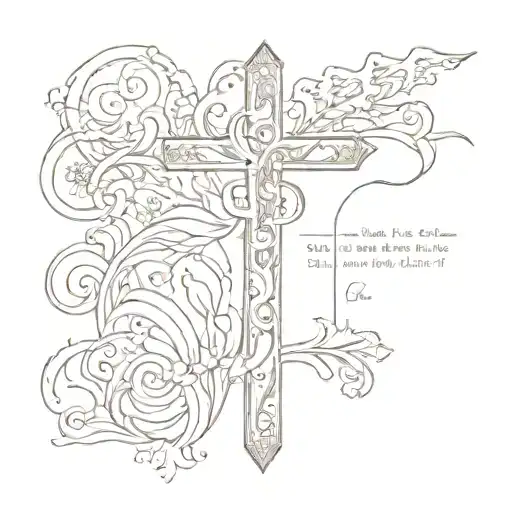 Bible verse with cross tattoo design idea