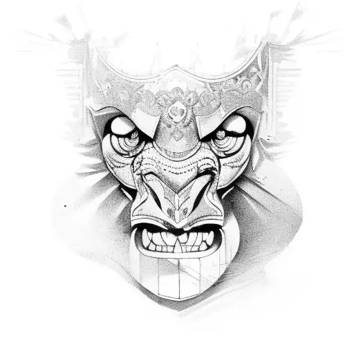 chess and tryzub tattoo design idea