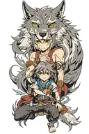 maliketh and wolf tattoo design idea