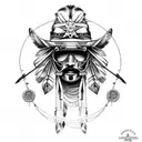 cowboy indian steam punk  tattoo design idea
