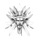 cowboy indian steam punk  tattoo design idea