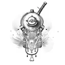 cowboy indian steam punk  tattoo design idea