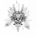 cowboy indian steam punk  tattoo design idea