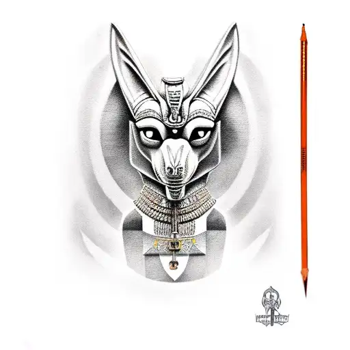 anubis  tattoo design idea