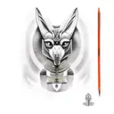 anubis  tattoo design idea