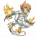 frenzied flame tattoo design idea