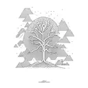 old growth tree symbolizing how the natural world is interconnected  tattoo design idea