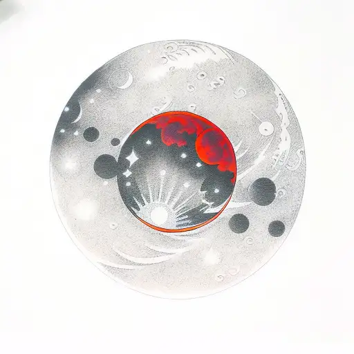 lunar eclipse tattoo design idea