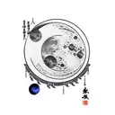 lunar eclipse tattoo design idea