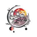 lunar eclipse tattoo design idea