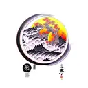 lunar eclipse tattoo design idea