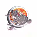 lunar eclipse tattoo design idea