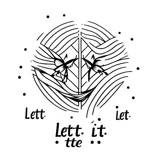 let it be, then let it go tattoo design idea