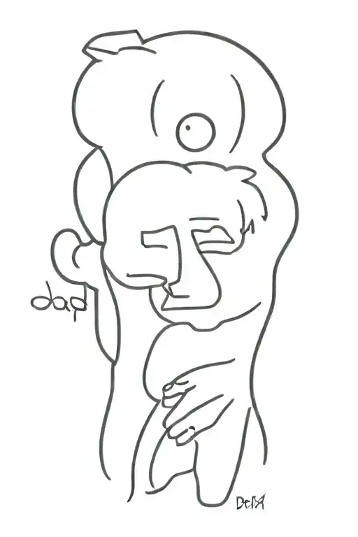 dad died when i was a child tattoo design idea