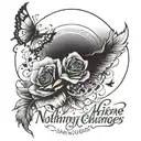 Nothing Changes if Nothing Changes tattoo design idea