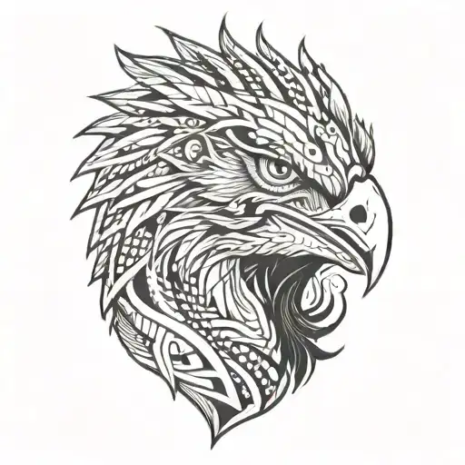 quetzal cyber tattoo design idea