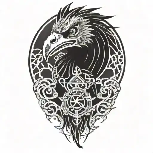 quetzal cyber tattoo design idea