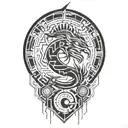 quetzal cyber tattoo design idea