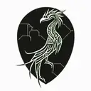 quetzal cyber tattoo design idea