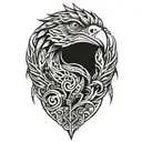 quetzal cyber tattoo design idea