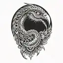 quetzal cyber tattoo design idea