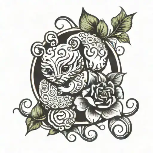 baby birth dates tattoo design idea