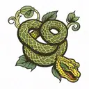 Coiled snake tattoo design idea