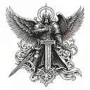 warhammer 40K dark angel tattoo design idea