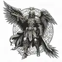 warhammer 40K dark angel tattoo design idea