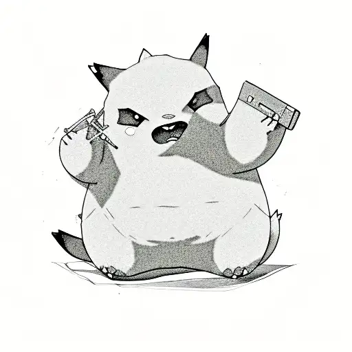 Snorlax and munchlax tattoo design idea