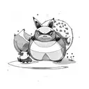 Snorlax and munchlax tattoo design idea
